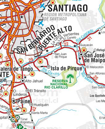 Chili Rio Clarillo Mapa